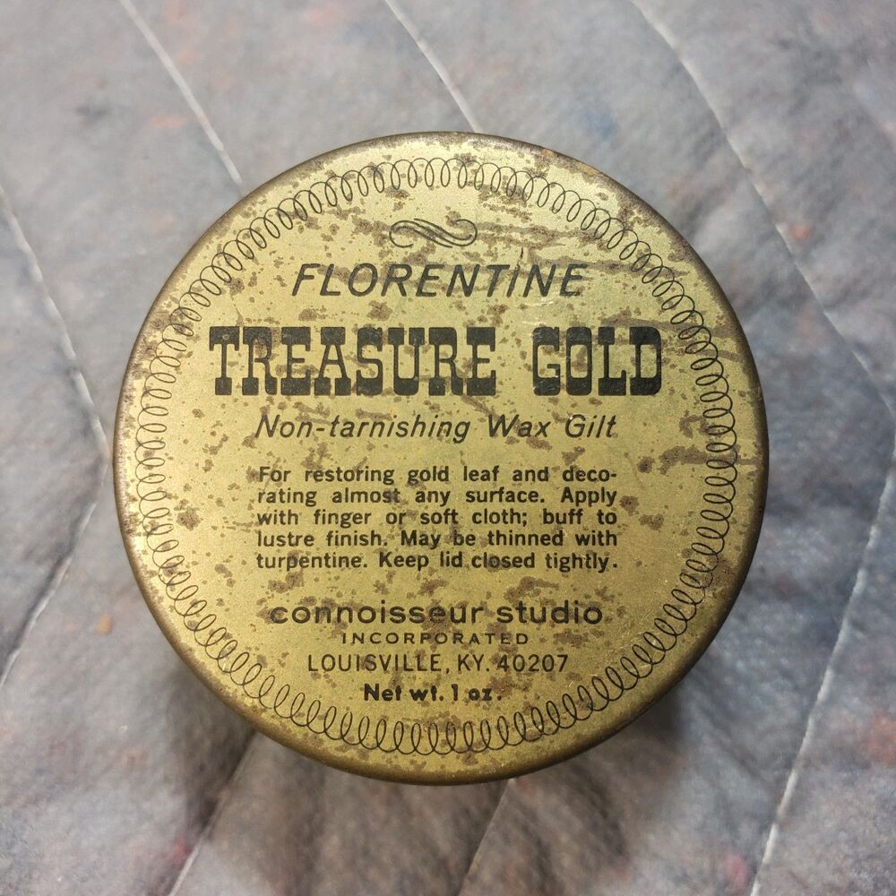 Vintage Florentine Treasure Gold Wax Gilt Restorer Connoisseur Studio Dried